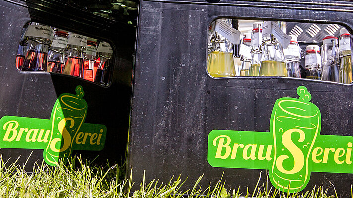 Gratis Brause von der Brauserei Gommern auf der Grünen Messe